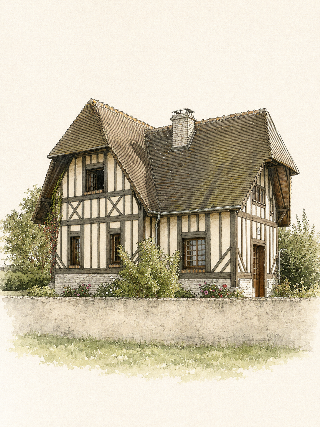 Example digital illustration: The family home